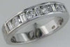 .86CT DIAMOND 14KT WHITE GOLD ROUND & BAGUETTE CHANNEL WEDDING ANNIVERSARY RING