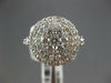 EXTRA LARGE 4.22CT DIAMOND 18KT WHITE GOLD 3D FILIGREE COCKTAIL ENGAGEMENT RING