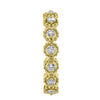 ESTATE .53CT DIAMOND 18KT YELLOW GOLD 3D ROUND MULTI FLOWER BEADED ETERNITY RING