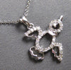 ESTATE .19CT DIAMOND 14KT WHITE GOLD 3D FUN LOVEBIRD FLOATING PENDANT