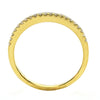 ESTATE .13CT DIAMOND 18K YELLOW GOLD SHARED PRONG SEMI ETERNITY ANNIVERSARY RING