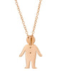 ESTATE .02CT DIAMOND 18KT ROSE GOLD HANDCRAFTED BABY BOY ETOILE FLOATING PENDANT