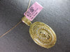 ESTATE LARGE .45CT DIAMOND 18KT YELLOW GOLD 3D OVAL HANDCRAFTED FLOATING PENDANT
