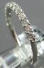 ESTATE .40CT DIAMOND 18KT WHITE GOLD 2MM SEMI ETERNITY WEDDING ANNIVERSARY RING