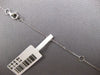 SMALL .18CT DIAMOND & AAA EMERALD 14KT WHITE GOLD PRINCESS SQUARE FUN NECKLACE