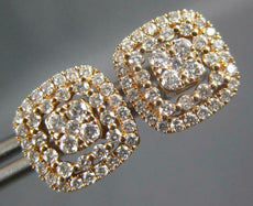 .67CT DIAMOND 18KT ROSE GOLD CLUSTER SQUARE INTERCHANGEABLE STUD JACKET EARRINGS