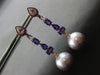 ESTATE LARGE 3.13CT DIAMOND AAA MULTI GEM & PINK SOUTH SEA PEARL 18K ROSE GOLD EARRINGS