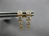 ESTATE .72CT DIAMOND 18KT YELLOW GOLD 3D ROUND GRADUATING FUN HANGING EARRINGS