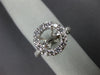 ESTATE LARGE .90CT DIAMOND PLATINUM 3D HALO SEMI MOUNT ENGAGEMENT RING #23753