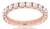ESTATE 2.0CT DIAMOND 14KT ROSE GOLD 3D CLASSIC ROUND ETERNITY ANNIVERSARY RING