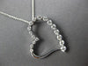 .46CT DIAMOND 18K WHITE GOLD GRADUATING JOURNEY OPEN HEART LOVE FLOATING PENDANT