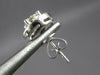 ESTATE 1.06CT DIAMOND 14KT WHITE GOLD 3D CLASSIC SOLITAIRE HALO STUD EARRINGS
