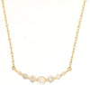 .25CT DIAMOND 14KT YELLOW GOLD 3D GRADUATING SHARED PRONG 7 STONE LOVE NECKLACE