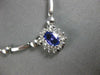1.30CT DIAMOND & AAA TANZANITE 14KT WHITE GOLD 3D CLASSIC FLOWER LOVE NECKLACE