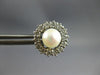 .50CT DIAMOND & AAA SOUTH SEA PEARL 14KT WHITE GOLD CLASSIC FLOWER STUD EARRINGS