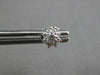 ESTATE .36CT DIAMOND 18KT WHITE GOLD 3D CLASSIC FLOWER STAR STUD EARRINGS