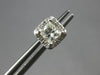 ESTATE 1.10CT DIAMOND 14KT WHITE GOLD PRINCESS & ROUND SQUARE HALO STUD EARRINGS