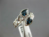 .99CT DIAMOND & AAA SAPPHIRE 14KT WHITE GOLD PEAR SHAPE & ROUND CRISS CROSS RING