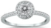 .50CT DIAMOND 14KT WHITE GOLD 3D CLASSIC ROUND HALO PRONG BEZEL ENGAGEMENT RING