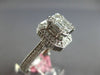 LARGE 1.68CT DIAMOND 18KT WHITE GOLD ROUND & BAGUETTE INVISIBLE ENGAGEMENT RING