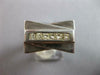 WIDE .74CT DIAMOND 14KT WHITE GOLD 3D PRINCESS CHANNEL CRISS CROSS MENS FUN RING