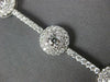 LARGE 5.01CT DIAMOND 18KT WHITE GOLD 3D ROUND DOUBLE HALO FLOWER TENNIS BRACELET
