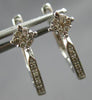 ESTATE .13CT DIAMOND 14KT WHITE GOLD GEOMETRICAL FUN LEVERBACK HANGING EARRINGS