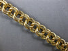 ESTATE WIDE AND LONG 14KT YELLOW GOLD 3D DOUBLE LINK SOLID CHARM BRACELET