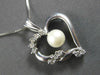 .35CT DIAMOND & AAA SOUTH SEA PEARL 14KT WHITE GOLD OPEN HEART FLOATING PENDANT