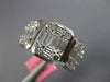 LARGE 2.33CT DIAMOND 18K WHITE GOLD 3D ROUND & BAGUETTE CLUSTER ANNIVERSARY RING