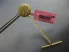 .62CT WHITE & FANCY YELLOW DIAMOND 18K YELLOW GOLD 3D CIRCULAR PAVE MENS TIE PIN