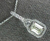 ESTATE 1.13CT WHITE & FANCY YELLOW DIAMOND 14KT WHITE GOLD HALO FLOATING PENDANT