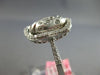 ESTATE LARGE .65CT DIAMOND 18KT WHITE GOLD 3D ETOILE OVAL MATTE & SHINY FUN RING