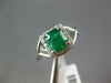 WIDE 1.14CT DIAMOND & AAA EMERALD 14KT WHITE GOLD 3D SQUARE HALO ENGAGEMENT RING