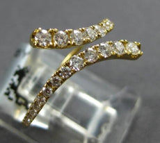 .39CT DIAMOND 18KT YELLOW GOLD 3D GRADUATING CRISS CROSS SNAKE FLEXIBLE FUN RING