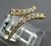 .39CT DIAMOND 18KT YELLOW GOLD 3D GRADUATING CRISS CROSS SNAKE FLEXIBLE FUN RING