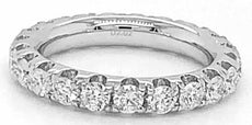 1.68CT DIAMOND 18KT WHITE GOLD 3D COMFORT FIT ETERNITY WEDDING ANNIVERSARY RING