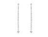 ESTATE .50CT DIAMOND 14KT WHITE GOLD 3D ROUND JOURNEY SQUARE HANGING EARRINGS