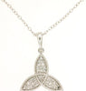 .16CT DIAMOND 14KT WHITE GOLD 3D ROUND LUCKY DOLPHIN'S TAIL FUN FLOATING PENDANT