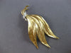 EXTRA LARGE .05CT DIAMOND 14K 2 TONE GOLD MULTI LEAF LOVE KNOT BROOCH PIN #28113
