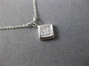 ESTATE .20CT DIAMOND 14K WHITE GOLD 3D CLASSIC INVISIBLE SQUARE FLOATING PENDANT