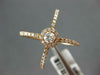 ESTATE LARGE .67CT DIAMOND 14KT ROSE GOLD ROUND HALO CRISS CROSS INFINITY RING