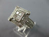 LARGE 1.07CT DIAMOND 18KT WHITE GOLD ROUND & PRINCESS INVISIBLE SQUARE FUN RING