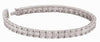 5.96CT DIAMOND 18KT WHITE GOLD ROUND & BAGUETTE INVISIBLE SQUARE TENNIS BRACELET