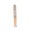 .52CT DIAMOND 18KT ROSE GOLD 3D ROUND 3MM SEMI ETERNITY WEDDING ANNIVERSARY RING