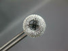 LARGE .48CT DIAMOND 18KT WHITE GOLD 4 PRONG DOUBLE HALO SEMI MOUNT STUD EARRINGS