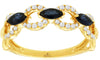 .77CT DIAMOND & AAA SAPPHIRE 14KT YELLOW GOLD 3D MARQUISE & ROUND LOVE KNOT RING