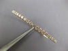 3CT DIAMOND 14KT YELLOW GOLD CLASSIC 3MM SEMI ETERNITY FLEXIBLE BANGLE BRACELET