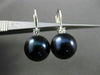 ESTATE LARGE .10CT DIAMOND & AAA PEARL 14K WHITE GOLD 3D HANGING EARRINGS #22639
