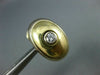 ESTATE LARGE .24CT DIAMOND 14KT 2 TONE GOLD OVAL SOLITAIRE CLIP ON EARRINGS #708